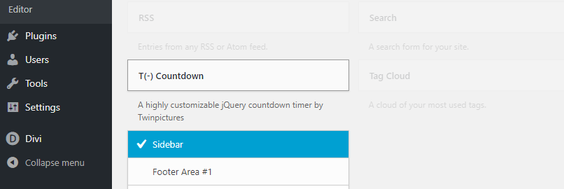 The T Minus Countdown plugin.
