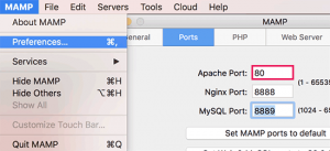 thay Apache ports MAMP