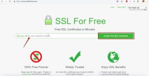 đăng ký chứng chỉ SSL miễn phí