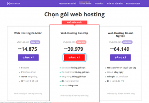 gói shared hosting hostinger